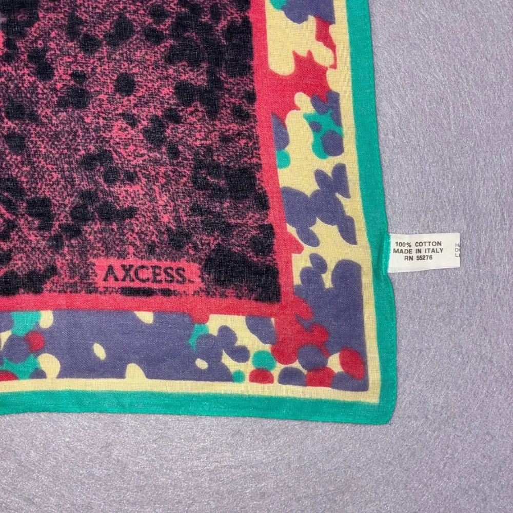 Axcess Scarf Unisex OS Multi Excellent Cotton Italy Geometric Confetti Square